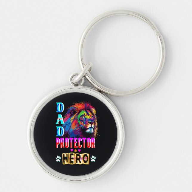 Llavero Héroe del protector de papá (Frente)
