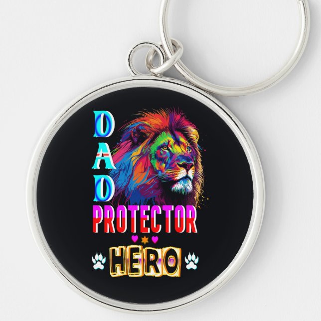 Llavero Héroe del protector de papá (Frente)