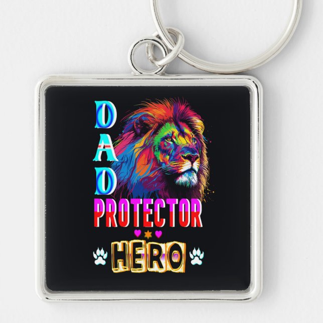 Llavero Héroe del protector de papá (Frente)