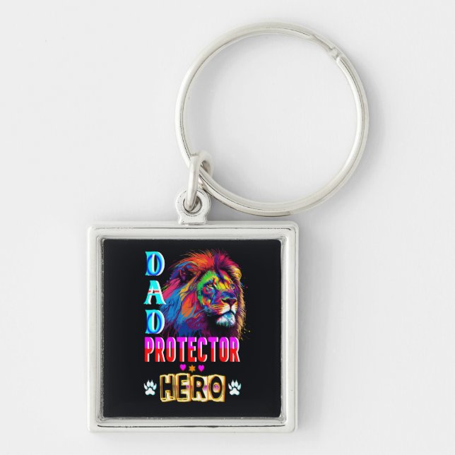 Llavero Héroe del protector de papá (Frente)