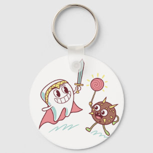 Llavero Héroe dental vs bacterias Monster Diversión Person