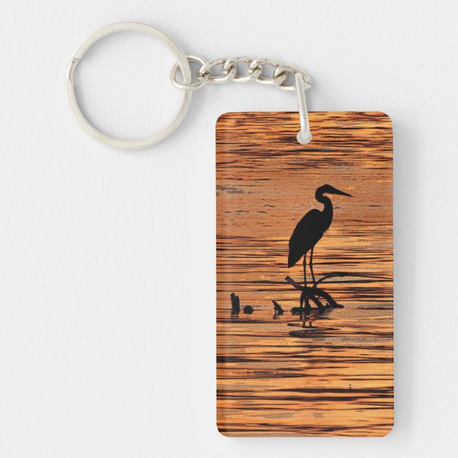 Llavero Heron al atardecer (Frente)