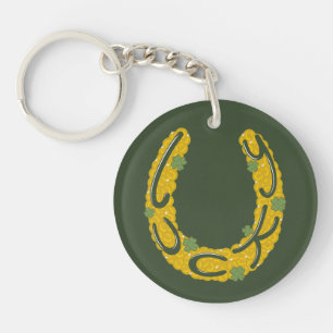 Llavero Herradura Afortunada Cubierta de Monedas de Oro y