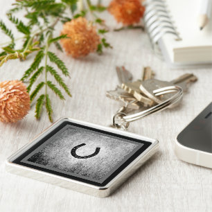 Llavero Herradura en negro y graso