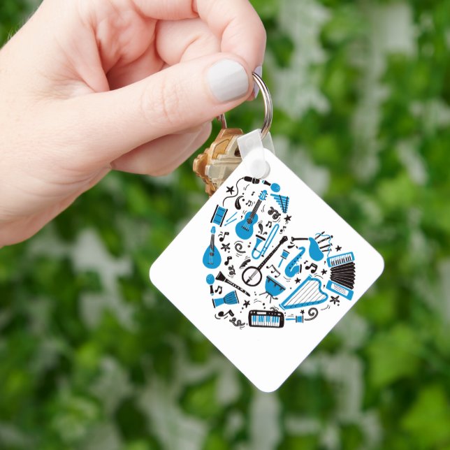 Llavero Herramienta para el corazón de instrumentos musica (Mano)