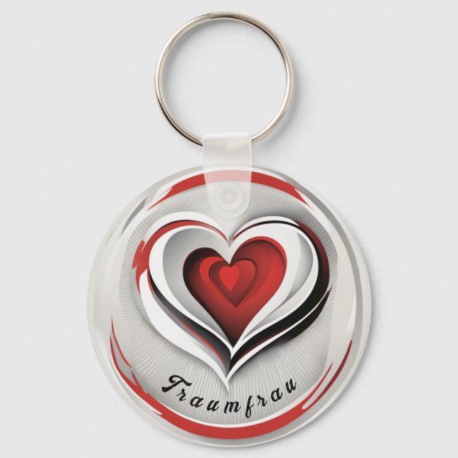 Llavero Herzen, abstrakt im Kreis -  (Anverso)
