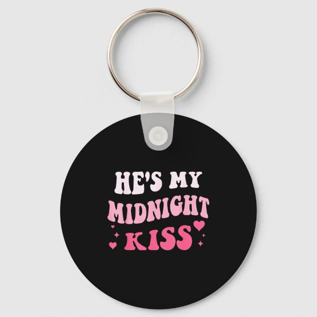 Llavero He's My Midnight Kiss Saying Romantic Couple New Y (Anverso)