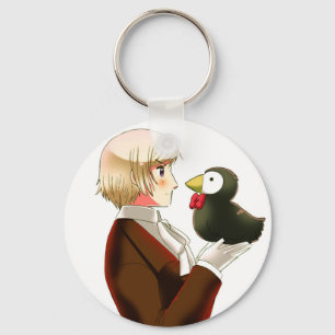 Llavero Hetalia Islandia y el Sr. Puffin Keychain