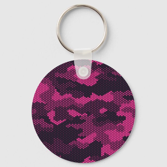 Llavero Hexagonal de camuflaje, fondo de textura militar (Anverso)