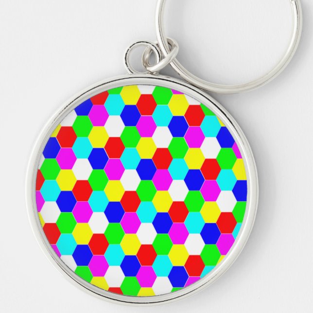 LLAVERO HEXAGONES COLORIDOS (Frente)