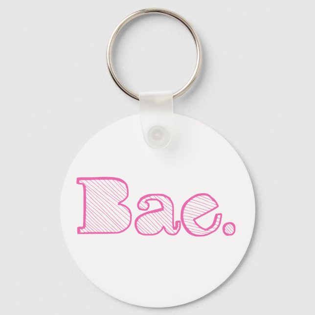 Llavero Hey Bae. girlfriend boyfriend slang (Anverso)