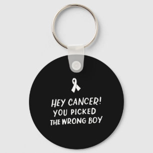 Llavero Hey Cáncer que cogiste el cáncer infantil equivoca