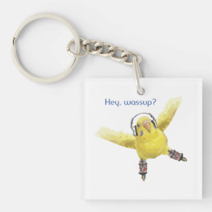 Llavero Hey Wassup Patineta Budgie con Auriculares