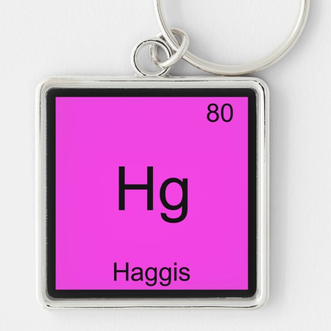 Llavero Hg - Haggis Camiseta divertida símbolo elemento qu (Frente)