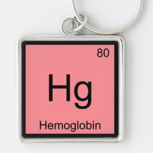 Llavero Hg - Hemoglobina Símbolo de Elemento Químico Sangr