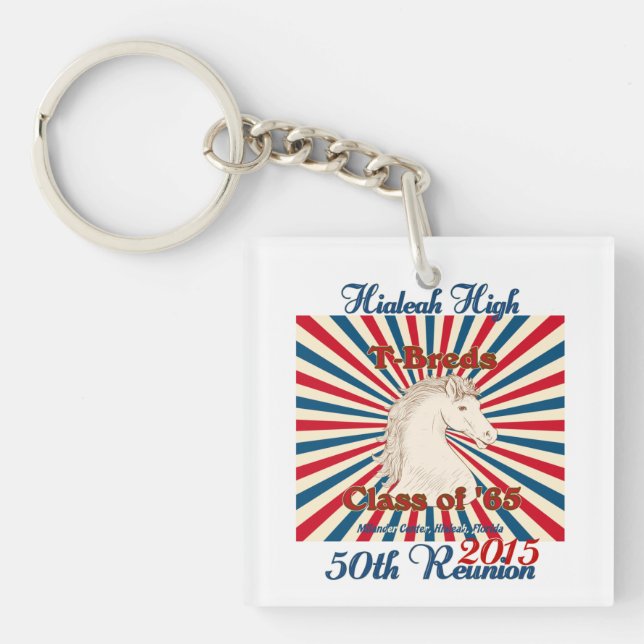 Llavero Hialeah High '65 T-Breds 50th Reunion Keychain (Frente)