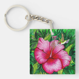 Llavero Hibisco Colibrí 