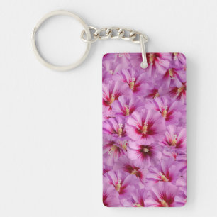Llavero Hibiscus - Patrón de flor Rosa chino