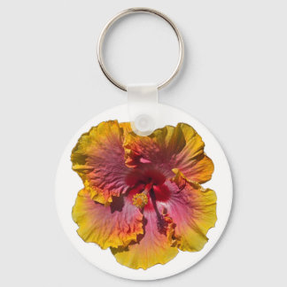 Llavero Hibiscus rosado y Naranja
