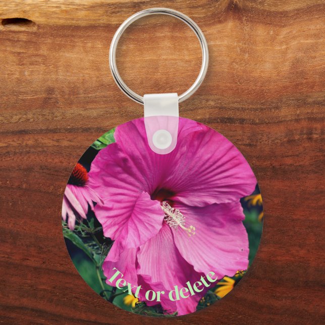 Llavero Hibiscus Y Amigos De Las Flores Personalizados (Anverso)