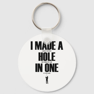 Llavero Hice un hoyo en uno Camiseta divertida de golf Reg