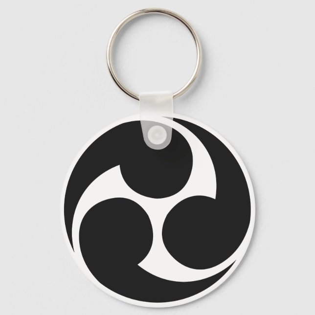 Llavero Hidari Mitsudomoe 左 三 つ 巴 Taiko Keychain (Anverso)