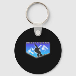 Llavero High On Colorado Snowboard Mountain Snowboard W