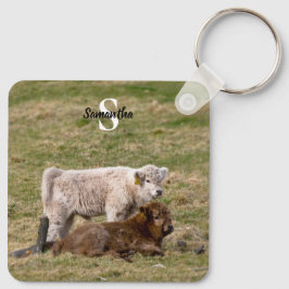 Llavero Highland Cow Keyring