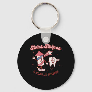 Llavero Higienista Dental 4 De Julio Estadounidense Dentis