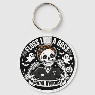 Llavero Higienista Dental Esqueleto de Halloween