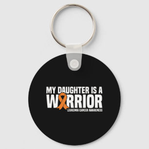Llavero Hija guerrera Naranja Ribbon Leukemia Cáncer Awa