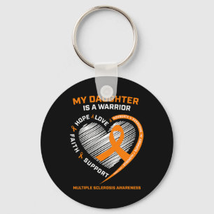 Llavero Hija guerrera Usa Naranja Esclerosis Múltiple Aw
