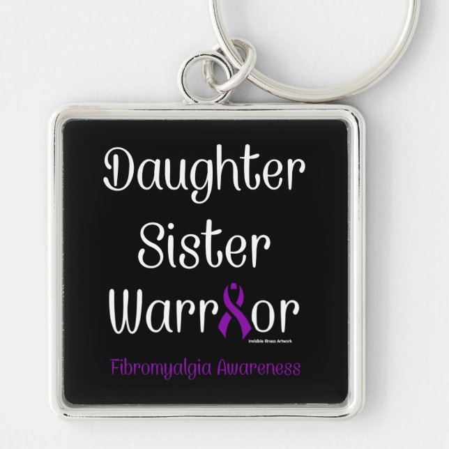 Llavero Hija hermana guerrera... Fibro (Frente)