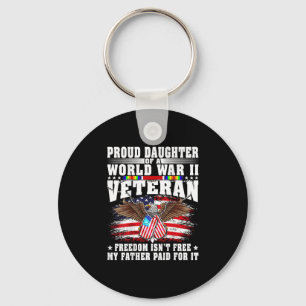Llavero Hija Orgullosa De Veterano De La Segunda Guerra Mu