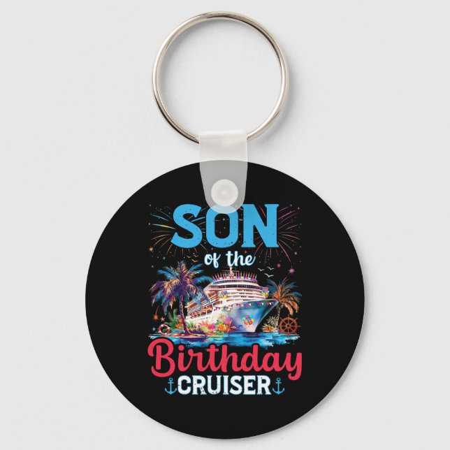 Llavero Hijo Del Cruceros De Cumpleaños Crucero Gracioso C (Anverso)