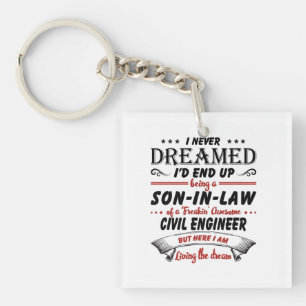Llavero Hijo En Derecho De Impresionante Ingeniero Civil