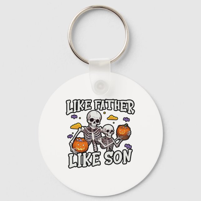 Llavero Hijo padre esqueleto coincidiendo con disfraz de H (Anverso)