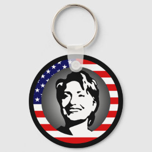 Llavero hillary clinton 08. bandera de ee.uu.