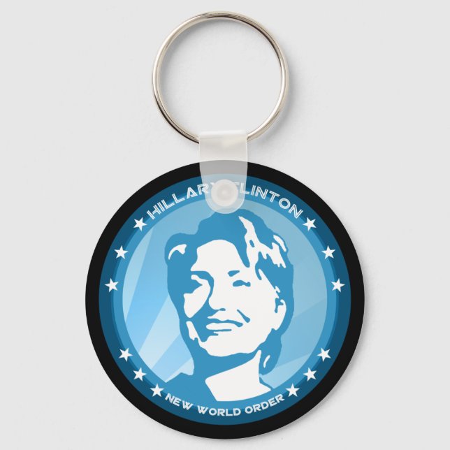Llavero hillary clinton 08. rayos azules. (Anverso)