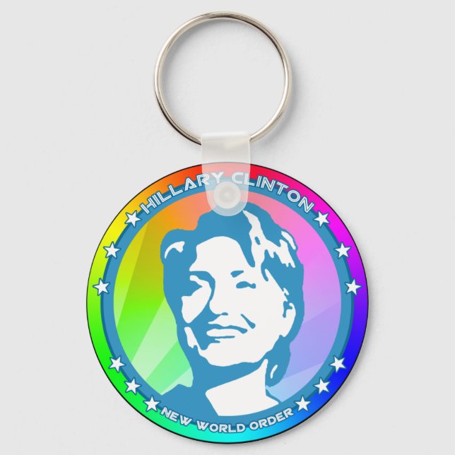 Llavero hillary clinton, arcoiris. (Anverso)