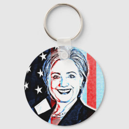 Llavero Hillary Clinton Digital Pop Art Key Chain