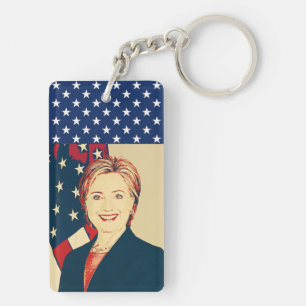 Llavero Hillary Clinton Digital Pop Art Key Chain
