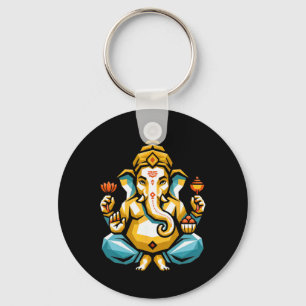 Llavero Hindu Ganesha Puja Dios Elefante India Meditación