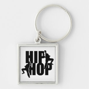Llavero Hip Hop Dance Chicas Diseño de Texto Keychain