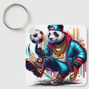 Llavero Hip Hop Panda Fútbol Fútbol Americano Deportes de