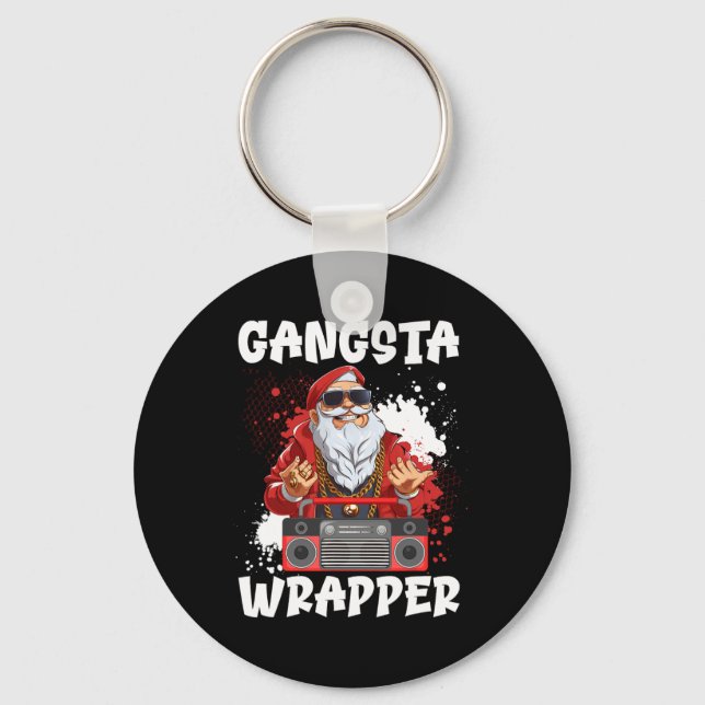 Llavero Hip Hop Santa Claus Gangster Christmas Gangsta Wra (Anverso)