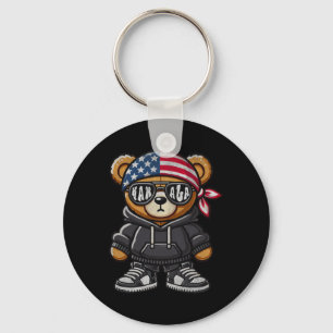 Llavero Hip Hop Teddy Bear Kamala Harris Para Presidente 2