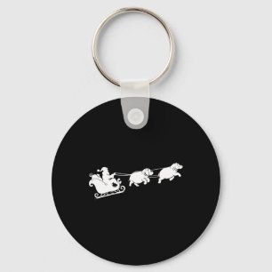 Llavero Hipopótamo Xmas Santa Trineo Hipopótamos Navidad B