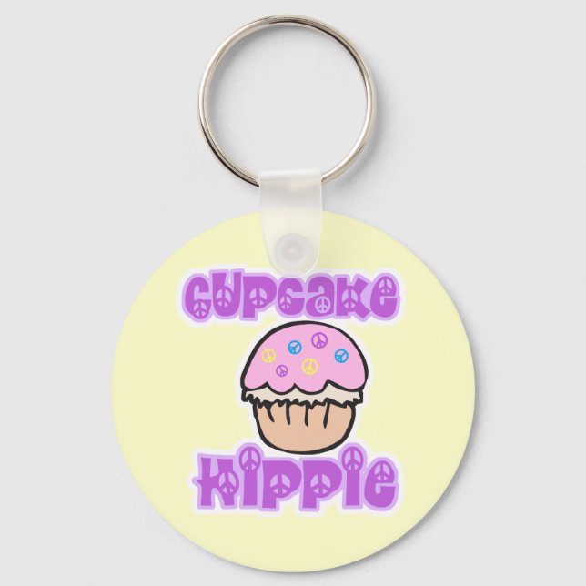 Llavero Hippie de Cupcake (Anverso)