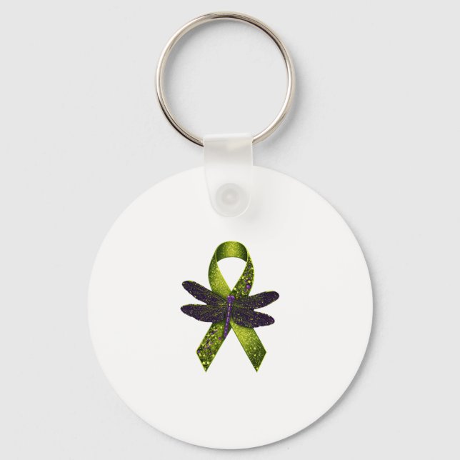 Llavero Hippie Dragonfly Green Ribbon Cerebral Palsy Aware (Anverso)